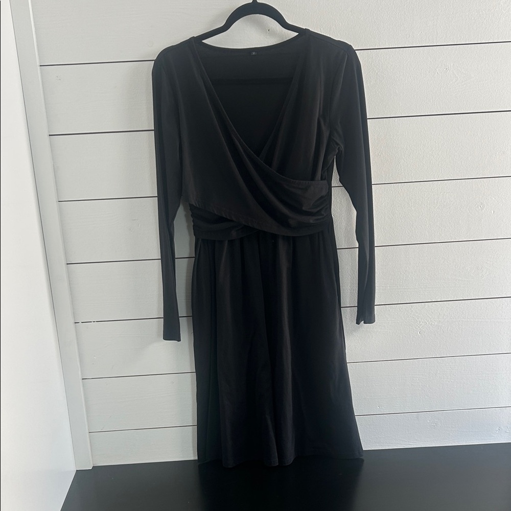 Elegant Black Wrap Dress